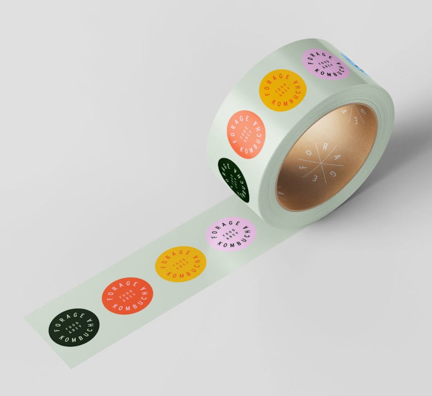 Forage kombucha stickers